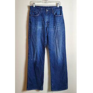 Lucky Classic Fit Bootcut Distressed Dungarees Denim Blue Jeans Men's Size 30